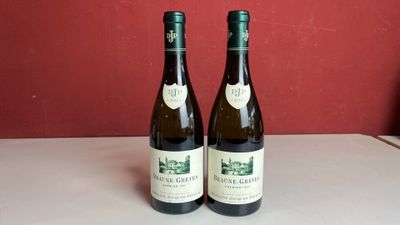 deux bouteilles de vin posées sur une table l'une à côté de l'autre