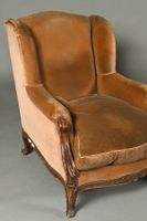 Paire de bergères à oreilles dans le style Louis XV en hêtre… (photo 4)