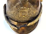 a close up of a helmet on a white background