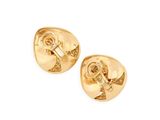 pair of yellow gold plated earrings with a knot