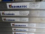 many signs on the side of a metal container