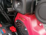 a close up of the engine of a small engine