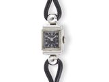 une image représentant une montre-bracelet avec un bracelet noir
