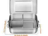 a close up of a stainless steel container with a lid