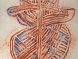 une image représentant une peinture d'une croix sur un morceau de papier