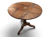 an image of a round table with a wooden top