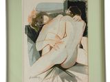 l'image d'un tableau représentant une femme nue allongée sur un lit
