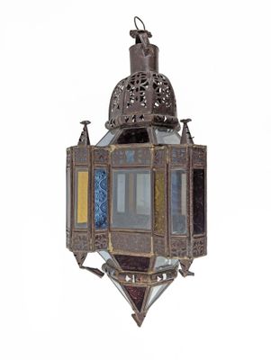 an image of a lantern hanging from the ceiling