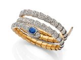 un bracelet « serpent » en saphir et diamants, signé Cartier
