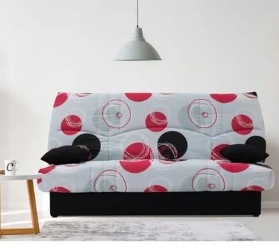 Canapé convertible clic clac 3 places - Tissu motif Planète …