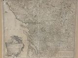 an old map of the country of england with a map of the country in the middle of it