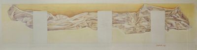 Jacques JOOS (1945-2021), "Fluide", 1998, crayon et aquarell…