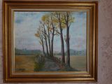 a picture of a painting on the wall of a room