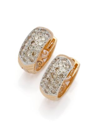 pair of diamond hoop earrings
