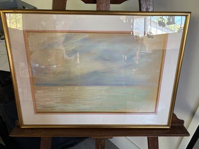 une image d'une image d'une peinture sur un chevalet