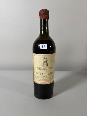 1 btlle Pauillac, Chateau Latour, 1919, mis en bouteille au …