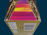 a cardboard box with a picture of a woman on it