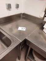 Table inox à dosseret (70 x 80 cm -décroché dans l'angle des…