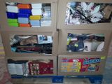 a carton filled with assorted items on the floor