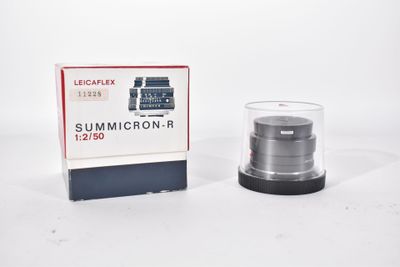 a close up of a box with a camera lens on it