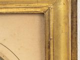 an old painting of a man with a beard and a hat in a gold frame