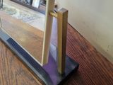 a mirror that is on a table in a room