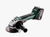 a close up of a small angle grinder on a white background