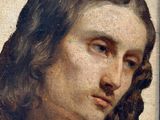 portrait d'un homme aux cheveux longs et à la barbe, représenté dans un tableau