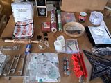 supplies laid out on a table for a crafting project