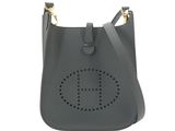 hermes hobo shoulder bag in grey