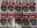 a bunch of trading cards are on display in a box