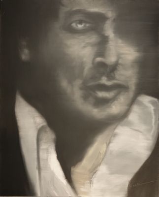 PHILIPPE BROSSE (1966-) "Baschung", huile sur toile signée e…