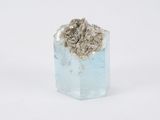a close up of a piece of ice with a flower in it