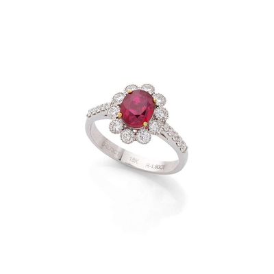 a ruby and diamond ring