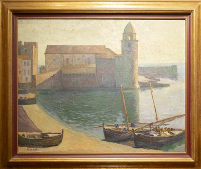 une image d'une peinture de bateaux sur l'eau