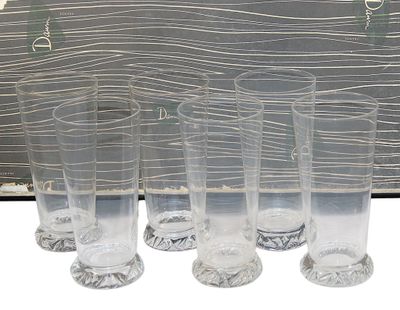 Suite de 6 VERRES A ORANGEADE en cristal, modèle Kim … - Photo 1