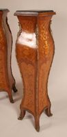 Paire de sellettes hautes en bois de placage et marqueterie … (photo 6)