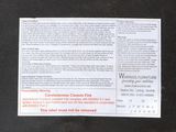 a close up of a business card with a picture on it