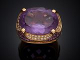 an amethorate and diamond ring, by person