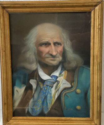 Zoé LAIGNEAU (1885-1965), Pastel, Portrait en buste d'un anc…