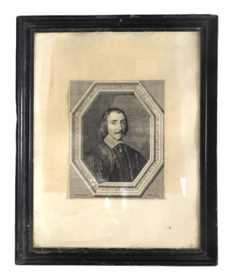 an old picture of a man with a mustache in a black frame