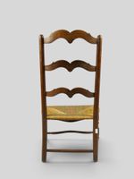 Fauteuil en bois naturel de style Provençal à assise paillée… (photo 3)