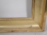 an image of a picture of a gold frame with a white background