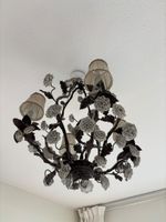 Suspension en fer à 4 feux métallique à motifs de feuillages… (photo 2)