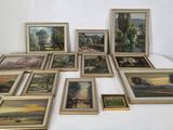 beaucoup de tableaux posés sur la table
