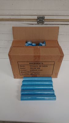 Lot de 50 rouleaux de chemin de table 30cmx5m , couleur bleu…