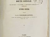 an open book with a black and white title on it