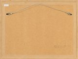 an image of a painting of a brown frame with a white line on it