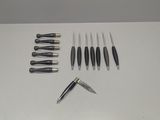 a lot of tools that are laying out on the table