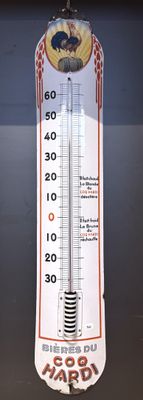un thermomètre accroché au mur d'une pièce